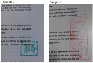 Sample Stamp Duty Paid