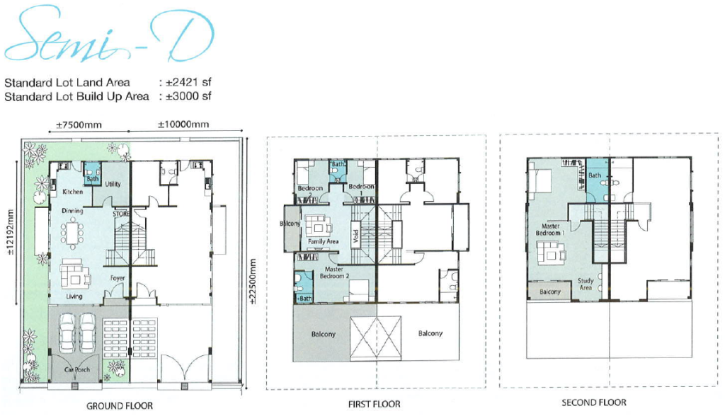 Semi D Floor Plan