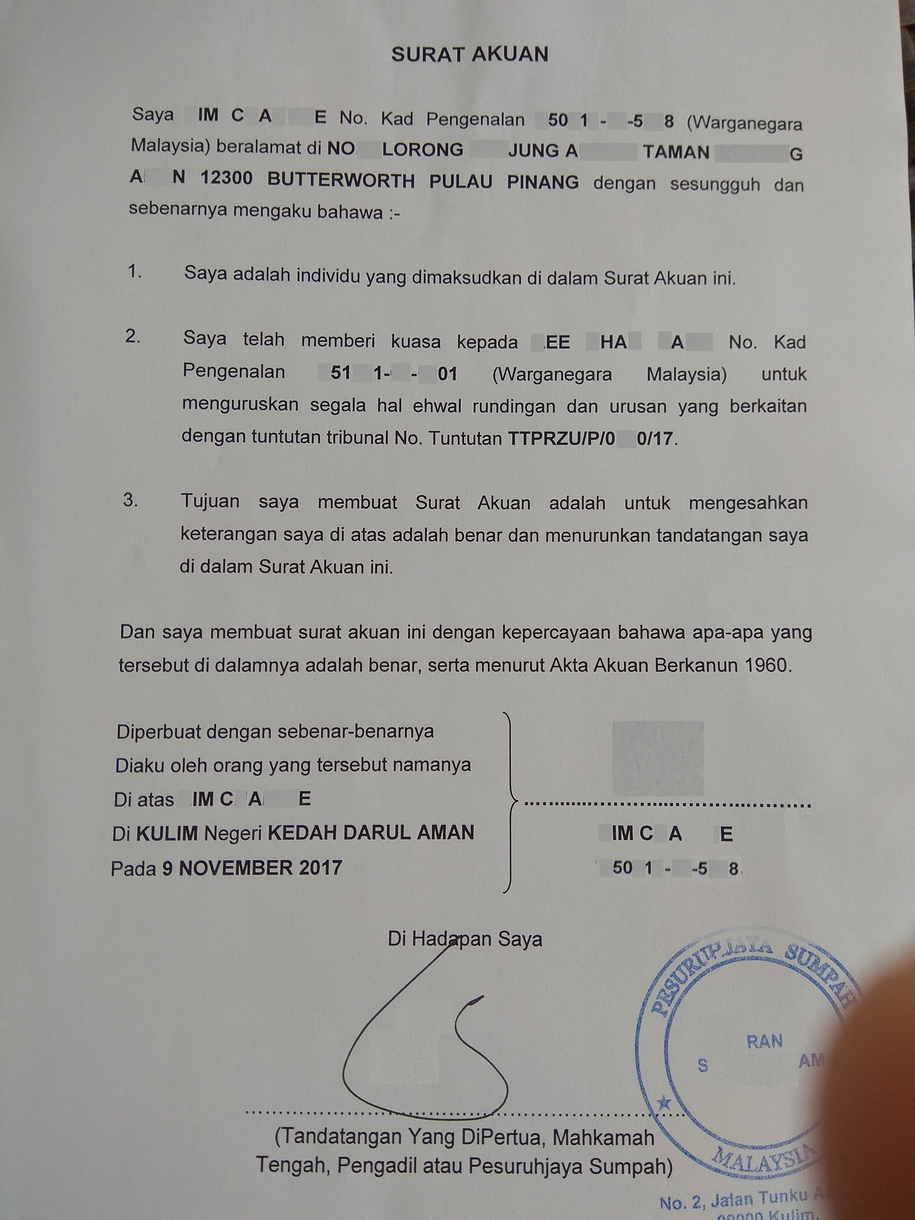 Contoh Surat Mohon Lanjutan Bayaran Bagi Sewa Beli Kereta